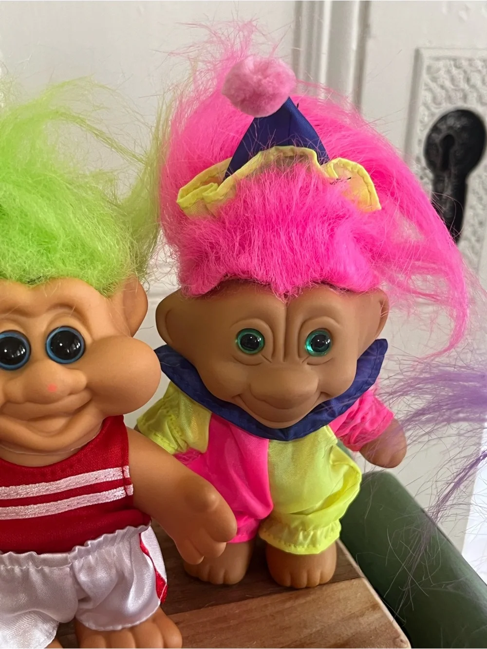 1992 Ace Novelty Treasure Trolls Pink Carrying Case w/ 6 Varieties of Trolls